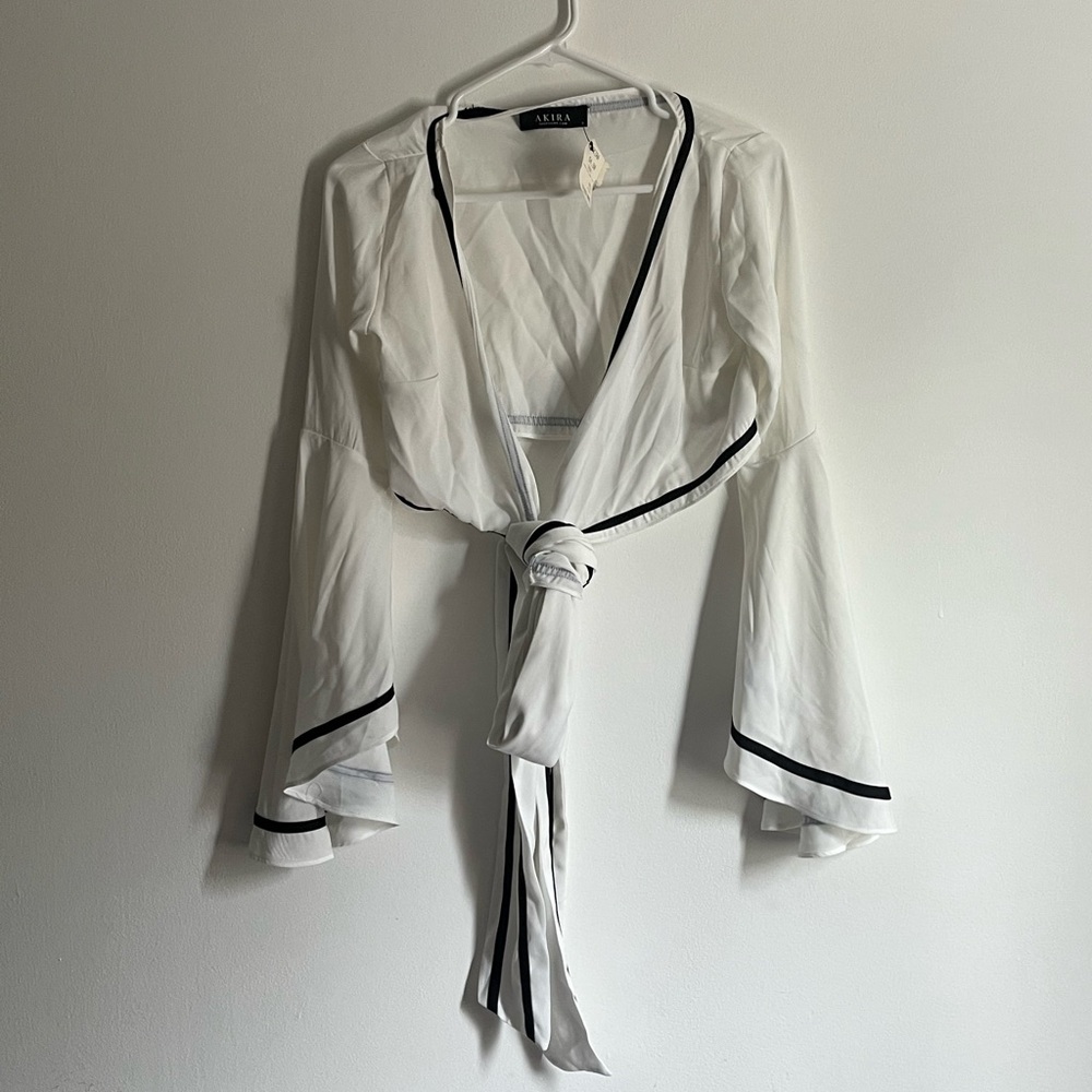 AKIRA - Bell Sleeve Wrap Blouse
